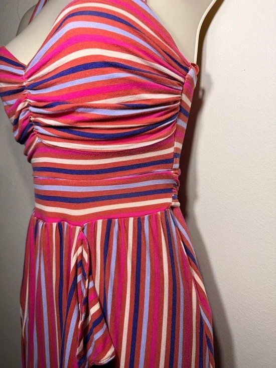 Anthropologie Maeve Gabriela ruffled maxi dress sleeveless striped sz XS - Picture 5 of 10